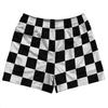 Checkerboard 2.5 Inches Black and White Rugby Shorts Made In USA by Tribe Lacrosse