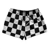 Checkerboard 2.5 Inches Black and White 2.5" Swim Shorts Made in USA by Tribe Lacrosse