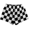 Checkerboard 2.5 Inches Black and White Womens & Girls Sport Shorts End Made In USA by Tribe Lacrosse