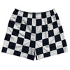 Checkerboard 2.5 Inches Blue Navy Almost Black and White Rugby Shorts Made In USA by Tribe Lacrosse