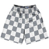 Checkerboard 2.5 Inches Grey Dark and White Lacrosse Shorts Made In USA by Tribe Lacrosse