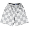 Checkerboard 2.5 Inches Grey Medium and White Lacrosse Shorts Made In USA by Tribe Lacrosse