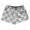 Checkerboard 2.5 Inches Grey Medium and White 2.5" Swim Shorts Made in USA by Tribe Lacrosse