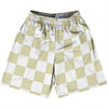 Checkerboard 2.5 Inches Vegas Gold and White Lacrosse Shorts Made In USA by Tribe Lacrosse
