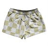 Checkerboard 2.5 Inches Vegas Gold and White 2.5" Swim Shorts Made in USA by Tribe Lacrosse
