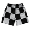 Checkerboard 5 Inches Black and Grey Medium Athletic Running Fitness Exercise Shorts 7" Inseam Shorts Made In USA by Tribe Lacrosse