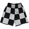 Checkerboard 5 Inches Black and Grey Medium Basketball Practice Shorts Made In USA by Tribe Lacrosse
