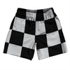 Checkerboard 5 Inches Black and Grey Medium Soccer Shorts Made In USA by Tribe Lacrosse