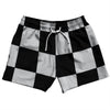 Checkerboard 5 Inches Black and Grey Medium 5" Swim Shorts Made in USA by Tribe Lacrosse
