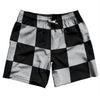 Checkerboard 5 Inches Black and Grey Medium Swim Shorts 7" Made in USA by Tribe Lacrosse