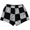 Checkerboard 5 Inches Black and Grey Medium Womens & Girls Sport Shorts End Made In USA by Tribe Lacrosse