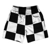 Checkerboard 5 Inches Black and White Soccer Shorts Made In USA by Tribe Lacrosse