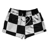 Checkerboard 5 Inches Black and White 2.5" Swim Shorts Made in USA by Tribe Lacrosse