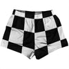 Checkerboard 5 Inches Black and White Womens & Girls Sport Shorts End Made In USA by Tribe Lacrosse