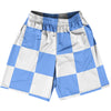 Checkerboard 5 Inches Blue Carolina and White Basketball Practice Shorts Made In USA by Tribe Lacrosse