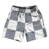 Checkerboard 5 Inches Grey Dark and White Athletic Running Fitness Exercise Shorts 7" Inseam Shorts Made In USA by Tribe Lacrosse