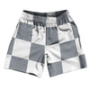 Checkerboard 5 Inches Grey Dark and White Soccer Shorts Made In USA by Tribe Lacrosse