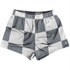 Checkerboard 5 Inches Grey Dark and White Womens & Girls Sport Shorts End Made In USA by Tribe Lacrosse