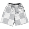 Checkerboard 5 Inches Grey Medium and White Basketball Practice Shorts Made In USA by Tribe Lacrosse