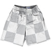 Checkerboard 5 Inches Grey Medium and White Lacrosse Shorts Made In USA by Tribe Lacrosse