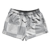 Checkerboard 5 Inches Grey Medium and White 2.5" Swim Shorts Made in USA by Tribe Lacrosse