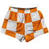 Checkerboard 5 Inches Orange Tennessee and White Womens & Girls Sport Shorts End Made In USA by Tribe Lacrosse