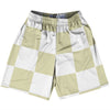 Checkerboard 5 Inches Vegas Gold and White Lacrosse Shorts Made In USA by Tribe Lacrosse