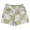 Checkerboard 5 Inches Vegas Gold and White Rugby Shorts Made In USA by Tribe Lacrosse