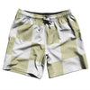 Checkerboard 5 Inches Vegas Gold and White Swim Shorts 7" Made in USA by Tribe Lacrosse
