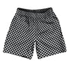 Checkerboard Half Inch Black and Grey Medium Athletic Running Fitness Exercise Shorts 7" Inseam Shorts Made In USA by Tribe Lacrosse