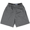 Checkerboard Half Inch Black and Grey Medium Lacrosse Shorts Made In USA by Tribe Lacrosse