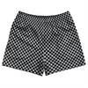 Checkerboard Half Inch Black and Grey Medium Rugby Shorts Made In USA by Tribe Lacrosse