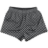 Checkerboard Half Inch Black and Grey Medium Womens & Girls Sport Shorts End Made In USA by Tribe Lacrosse