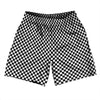 Checkerboard Half Inch Black and White Athletic Running Fitness Exercise Shorts 7" Inseam Shorts Made In USA by Tribe Lacrosse