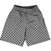 Checkerboard Half Inch Black and White Basketball Practice Shorts Made In USA by Tribe Lacrosse