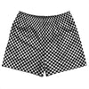 Checkerboard Half Inch Black and White Rugby Shorts Made In USA by Tribe Lacrosse