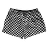 Checkerboard Half Inch Black and White 2.5" Swim Shorts Made in USA by Tribe Lacrosse