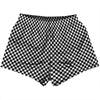 Checkerboard Half Inch Black and White Womens & Girls Sport Shorts End Made In USA by Tribe Lacrosse
