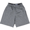 Checkerboard Half Inch Blue Navy Almost Black and White Lacrosse Shorts Made In USA by Tribe Lacrosse