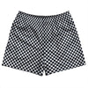 Checkerboard Half Inch Blue Navy Almost Black and White Rugby Shorts Made In USA by Tribe Lacrosse