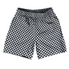 Checkerboard Half Inch Blue Navy Almost Black and White Soccer Shorts Made In USA by Tribe Lacrosse