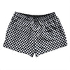 Checkerboard Half Inch Blue Navy Almost Black and White 2.5" Swim Shorts Made in USA by Tribe Lacrosse