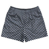 Checkerboard Half Inch Blue Navy And Grey Medium Rugby Shorts Made In USA by Tribe Lacrosse