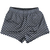 Checkerboard Half Inch Blue Navy And Grey Medium Womens & Girls Sport Shorts End Made In USA by Tribe Lacrosse