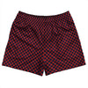 Checkerboard Half Inch Blue Navy and Red Dark Rugby Shorts Made In USA by Tribe Lacrosse