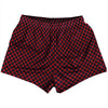 Checkerboard Half Inch Blue Navy and Red Dark Womens & Girls Sport Shorts End Made In USA by Tribe Lacrosse