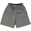 Checkerboard Half Inch Blue Navy and Vegas Gold Basketball Practice Shorts Made In USA by Tribe Lacrosse