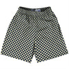 Checkerboard Half Inch Blue Navy and Vegas Gold Lacrosse Shorts Made In USA by Tribe Lacrosse