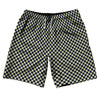 Checkerboard Half Inch Blue Navy and Vegas Gold 10" Swim Shorts Made in USA by Tribe Lacrosse