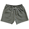 Checkerboard Half Inch Blue Navy and Vegas Gold 5" Swim Shorts Made in USA by Tribe Lacrosse